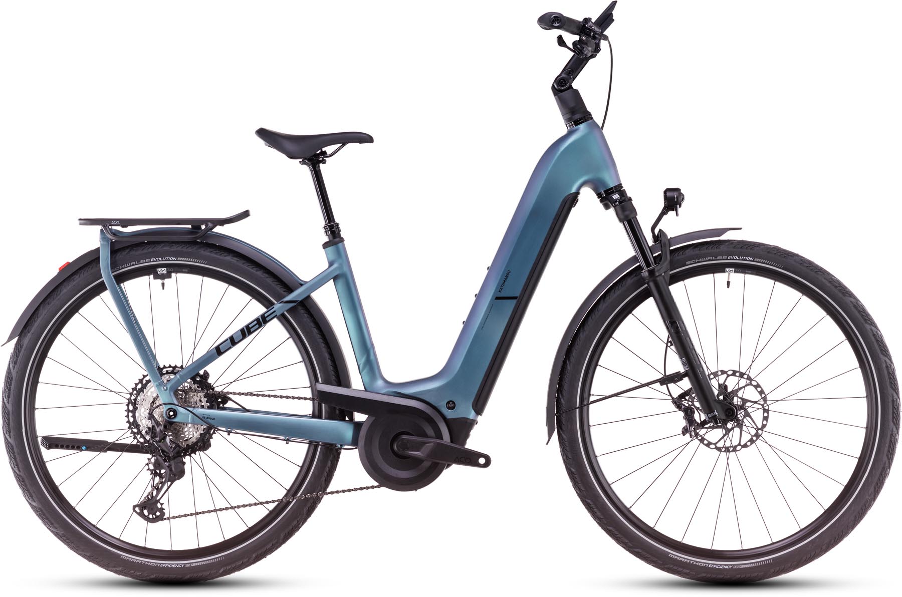 Cube Kathmandu Hybrid SLX 800 smaragdgrey n black 2025 - E-Bike da Trekking per principianti