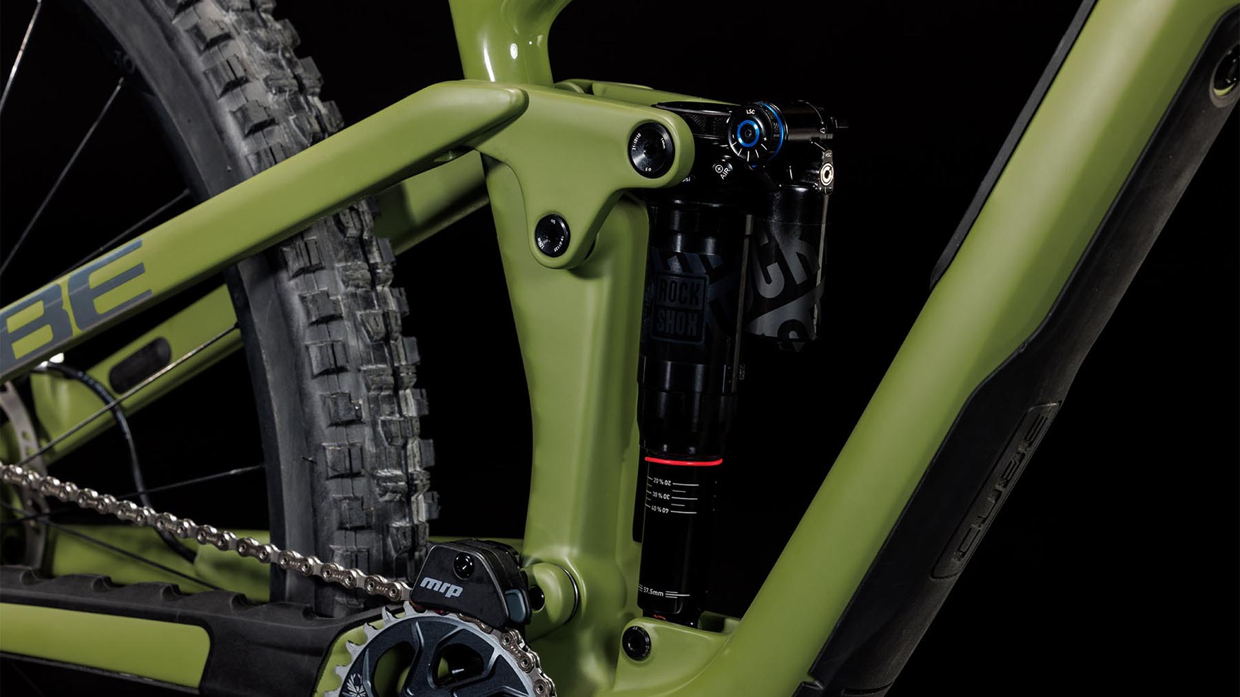 Cube Stereo ONE55 C:62 TM 29 olive n chrome - RockShox Super Deluxe Ultimate DebonAir Dämpfer