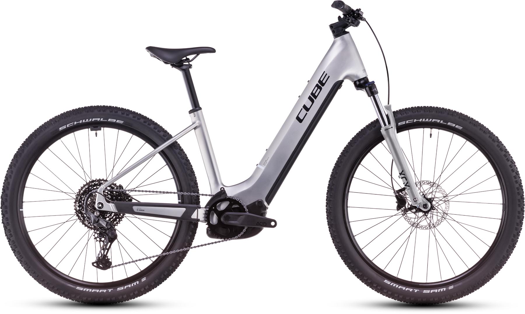Cube Reaction Hybrid ONE 800 silver n black 2025 - E-Bike Hardtail Mountainbike per principianti