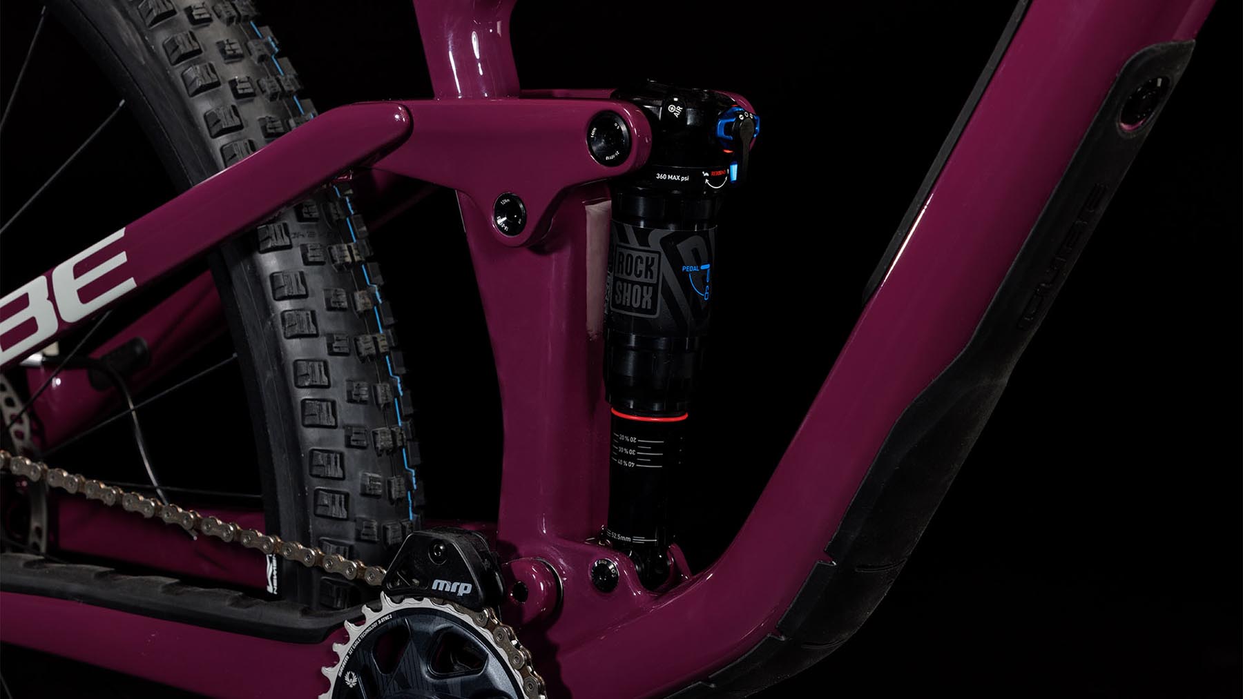 Cube Stereo ONE44 C:68X SLX wine n grey Fahrrad Dämpfer Rockshox Deluxe