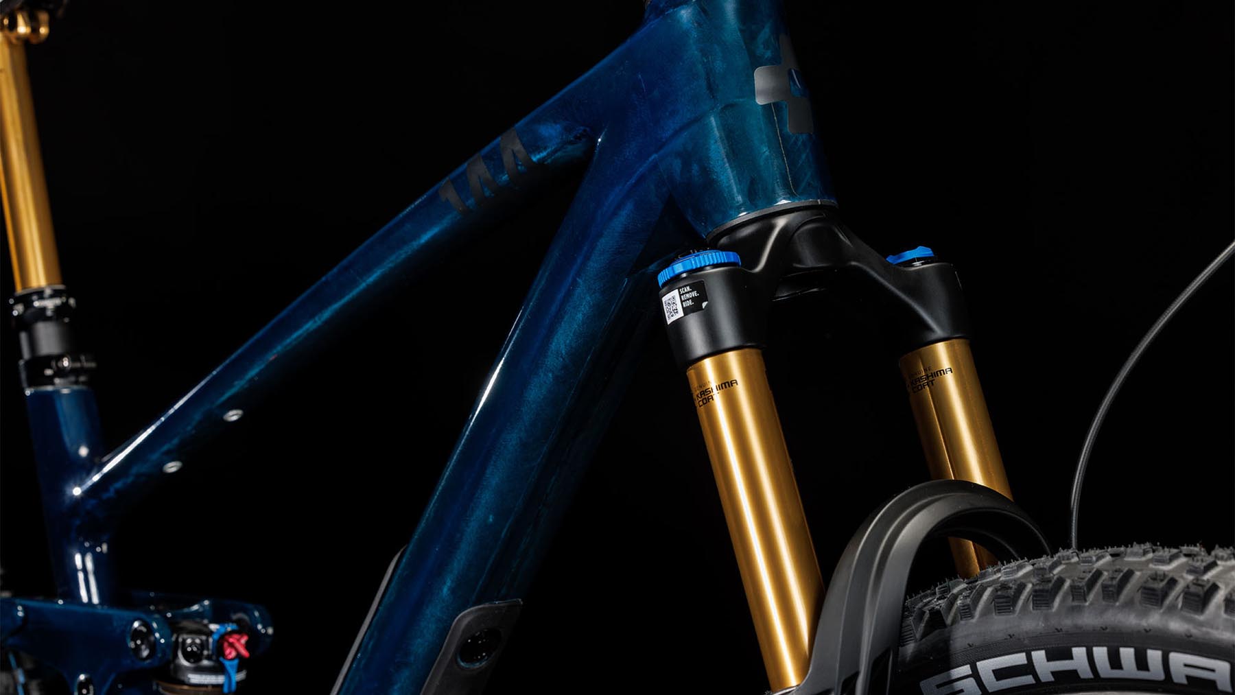 Cube Stereo ONE44 C:68X SLT liquidblue n black Fahrrad Gabel Fox 34 Float