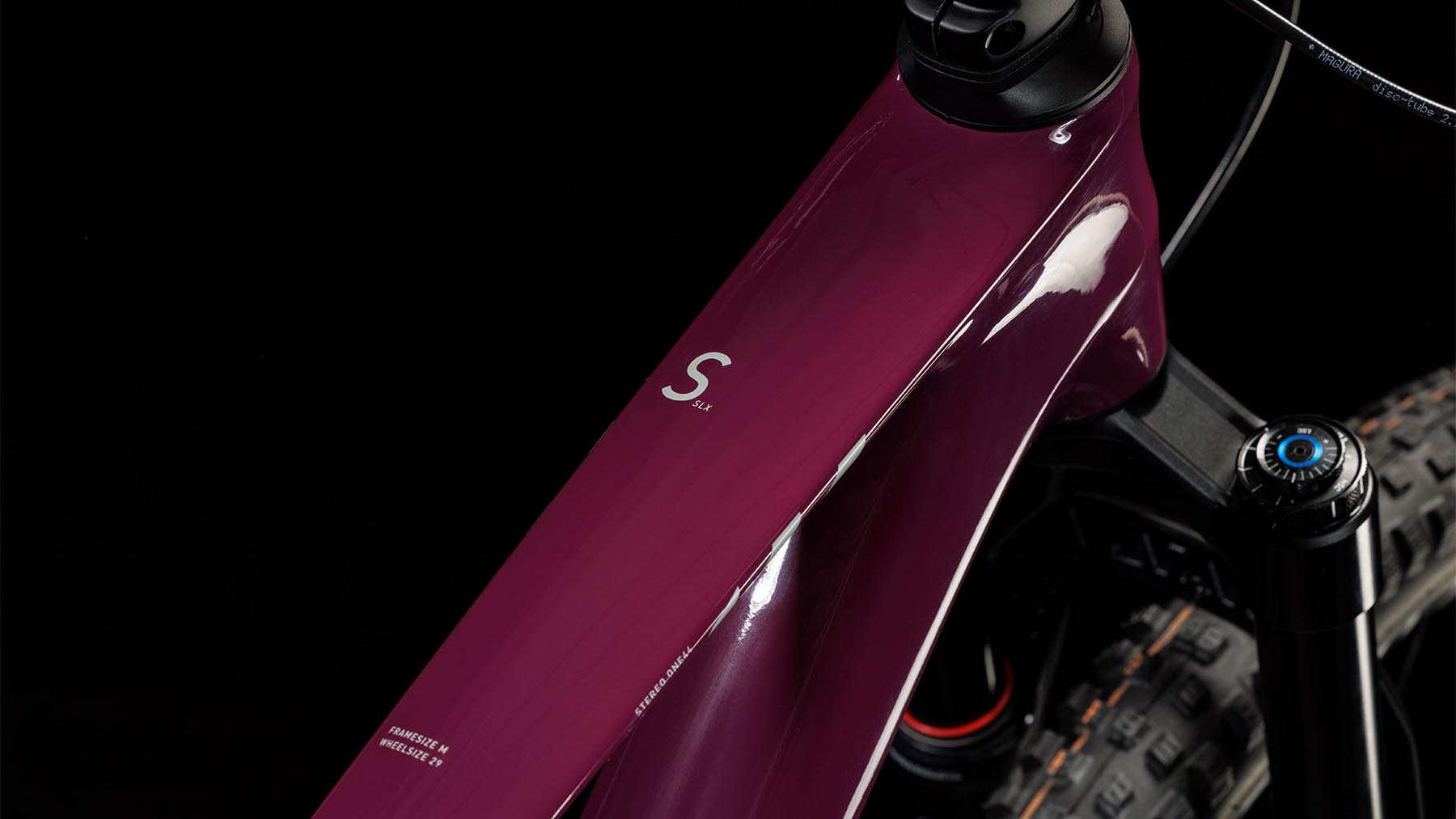 Cube Stereo ONE44 C:68X SLX wine n grey Fahrrad Carbon Rahmen Fully