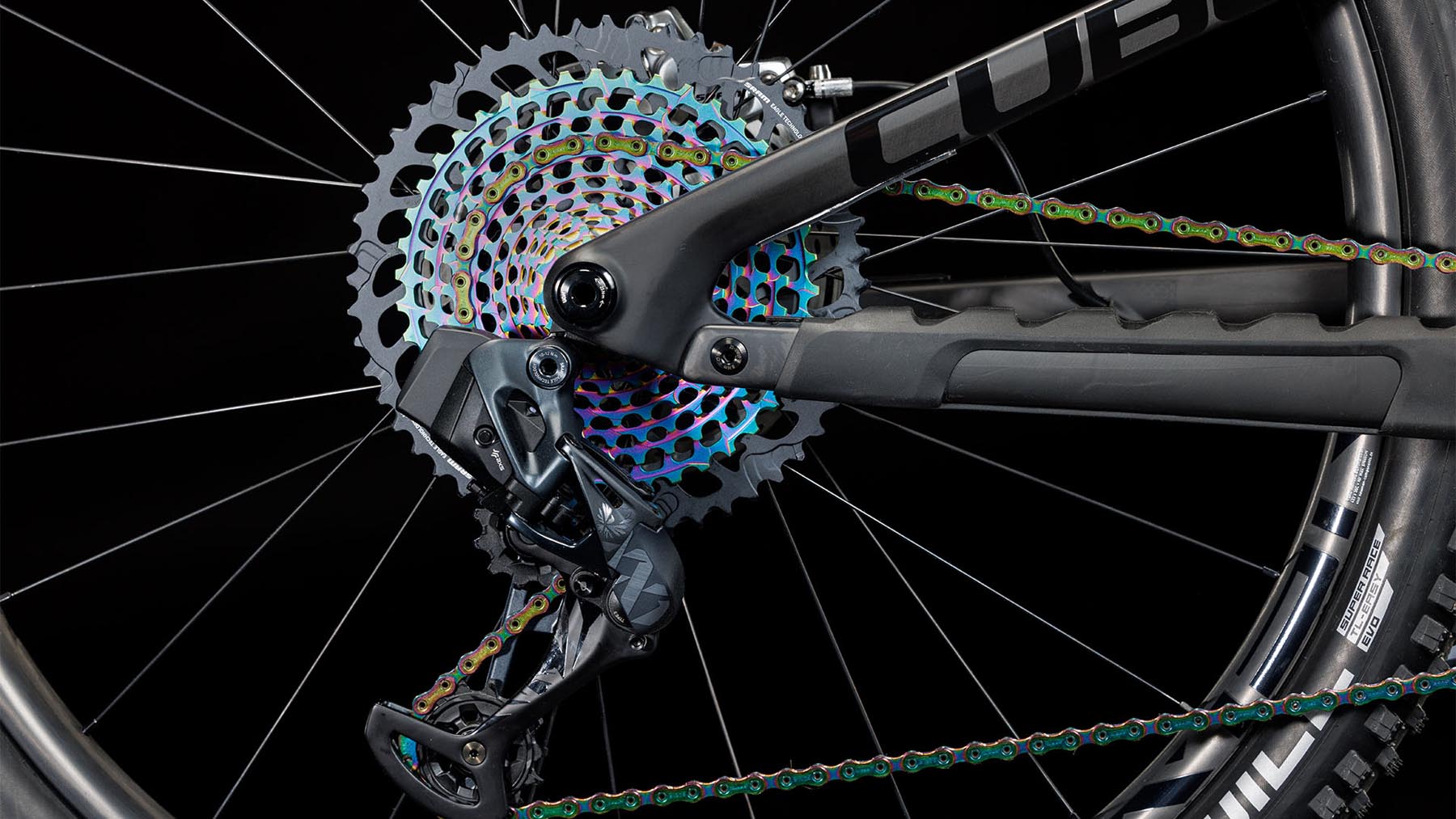 Cube Stereo ONE55 C:62 SLT 29 carbon n black 2024 - Sram XX1 Eagle AXS Schaltwerk
