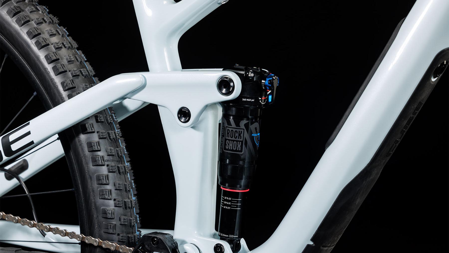 Cube Stereo ONE44 C:68X SLX frostwhite n black Fahrrad RockShox Dämpfer
