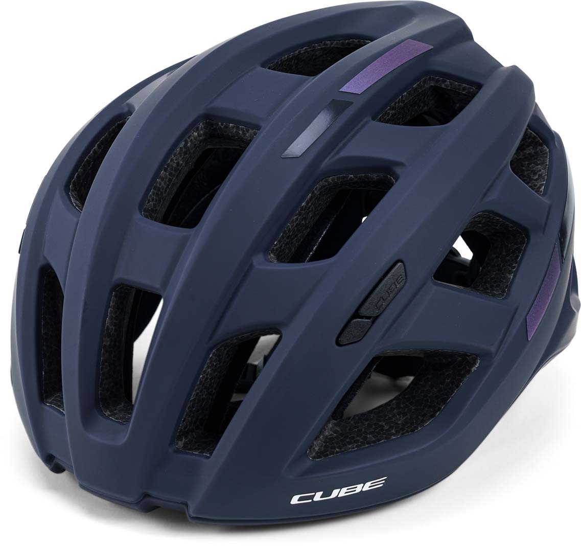 CUBE Casco ROAD RACE Teamline - blu e menta