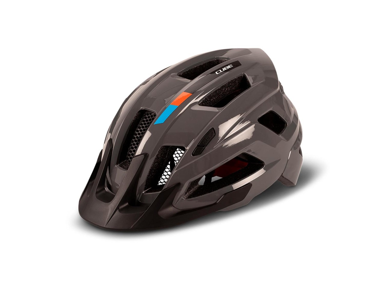 Cube Casco STEEP X Actionteam grigio lucido e arancione