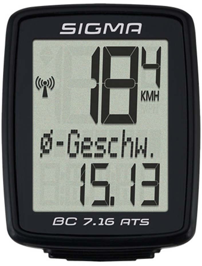 Sigma BC 7.16 ATS bike computer wireless nero