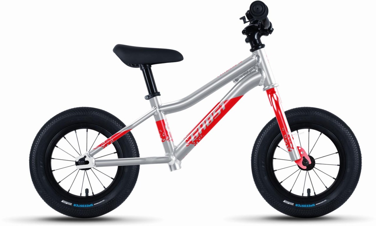 Ghost Powerkiddy 12 rainbow silver / riot red glossy 2022 - Bici senza pedali per Bamini