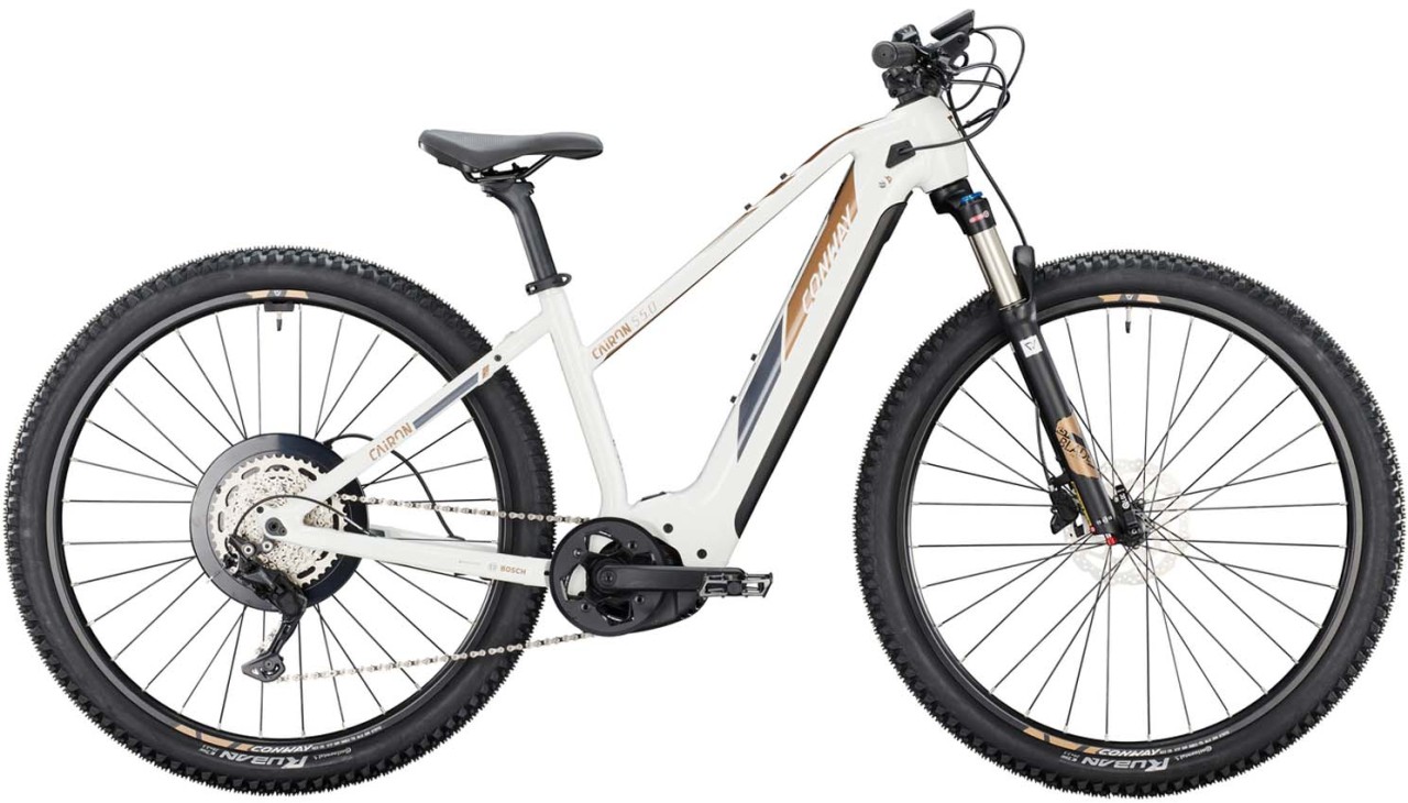 Conway Cairon S 5.0 750 pearlwhite / brown metallic 2022 - E-Bike Hardtail Mountainbike per Donne
