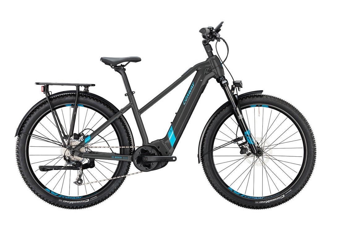 Conway Cairon C 2.0 625Wh black metallic matt / turquoise metallic 2023 - E-Bike Hardtail Mountainbike per Donne