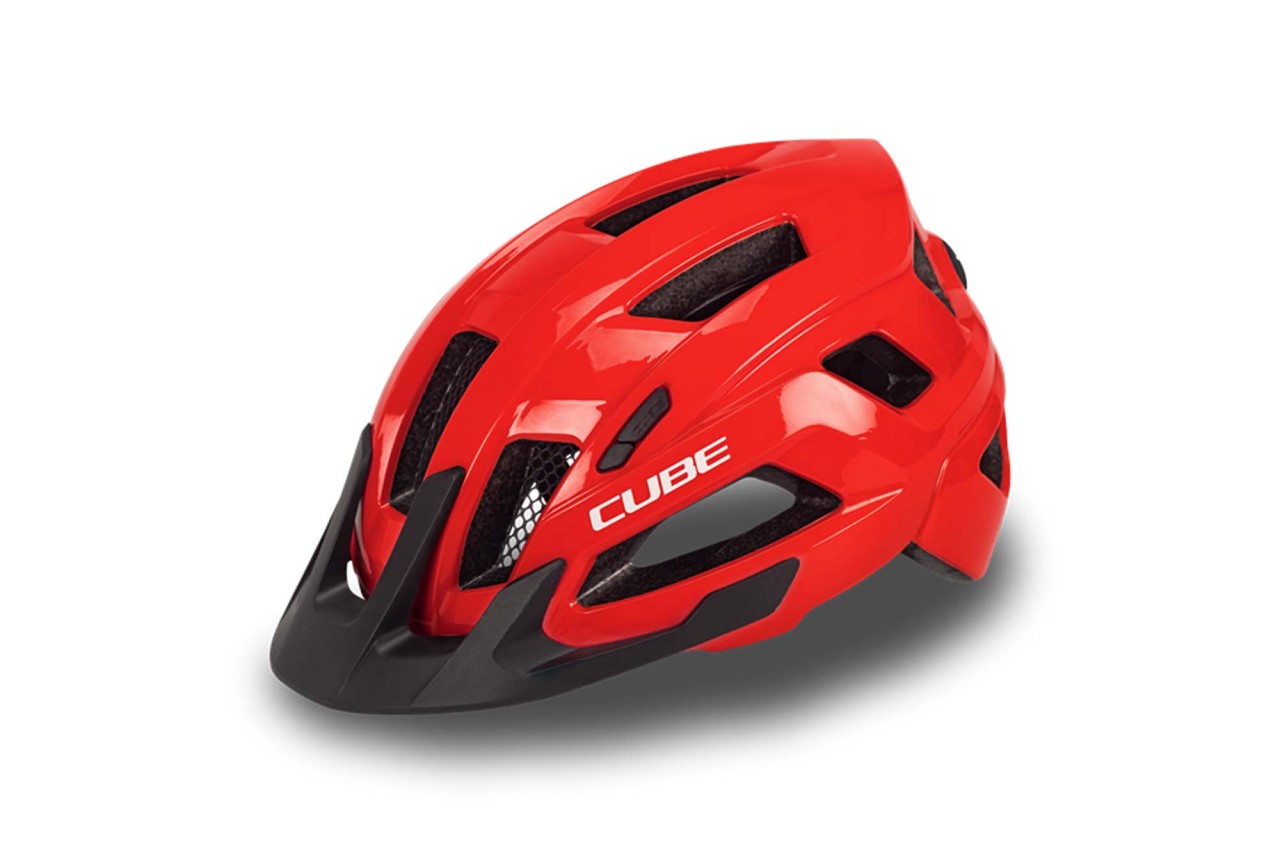 Cube Casco STEEP rosso lucido