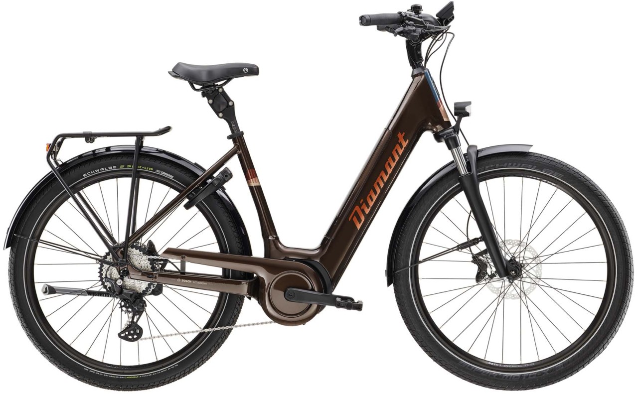 Diamant Mandara 160 Gen 3 TIE 545Wh Berninabraun Metallic 2023 - E-Bike da Trekking per principianti