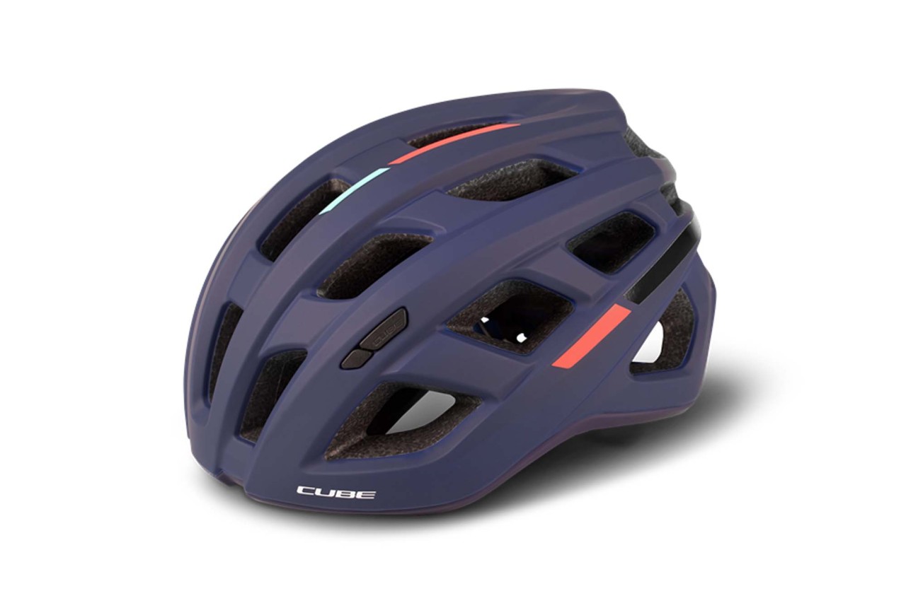 Cube Casco ROAD RACE Teamline - blu e menta