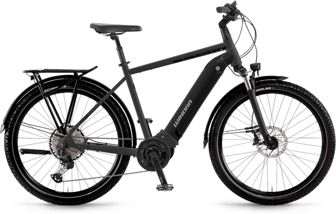 Winora Yucatan 12Pro i630Wh black matt 2022 - E-Bike da Trekking per Uomini