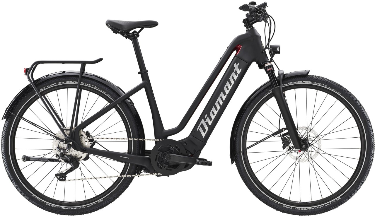 Diamant Zouma Deluxe+ TIE Tiefschwarz 2022 - E-Bike da Trekking per principianti