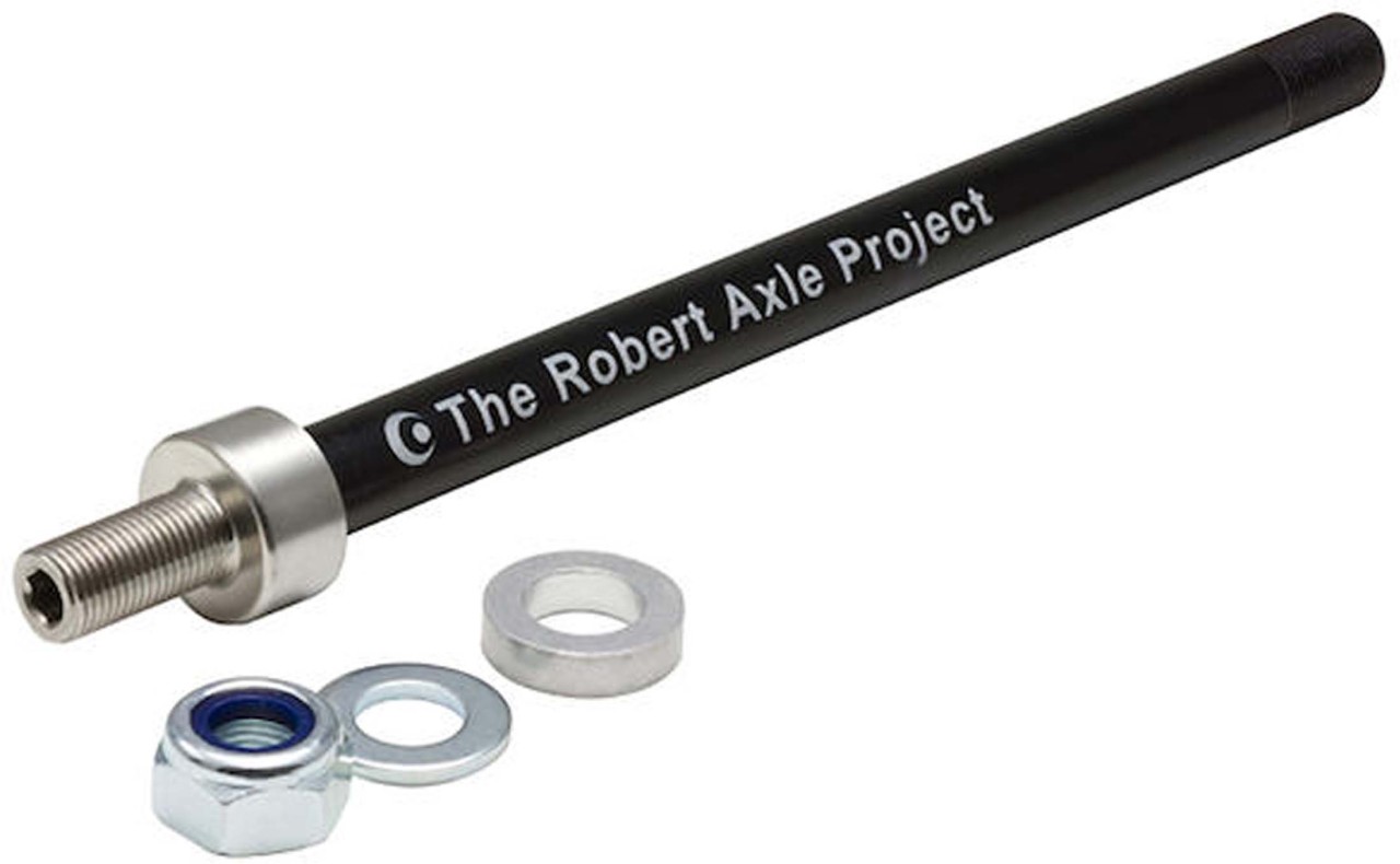 Il Robert Axle Project Kid Axle - perno passante per rimorchi di biciclette M12x1.5 159/165 mm