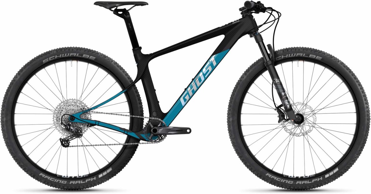 Ghost Lector SF LC Essential raw carbon / blue matt / glossy 2023 - Hardtail Mountainbike