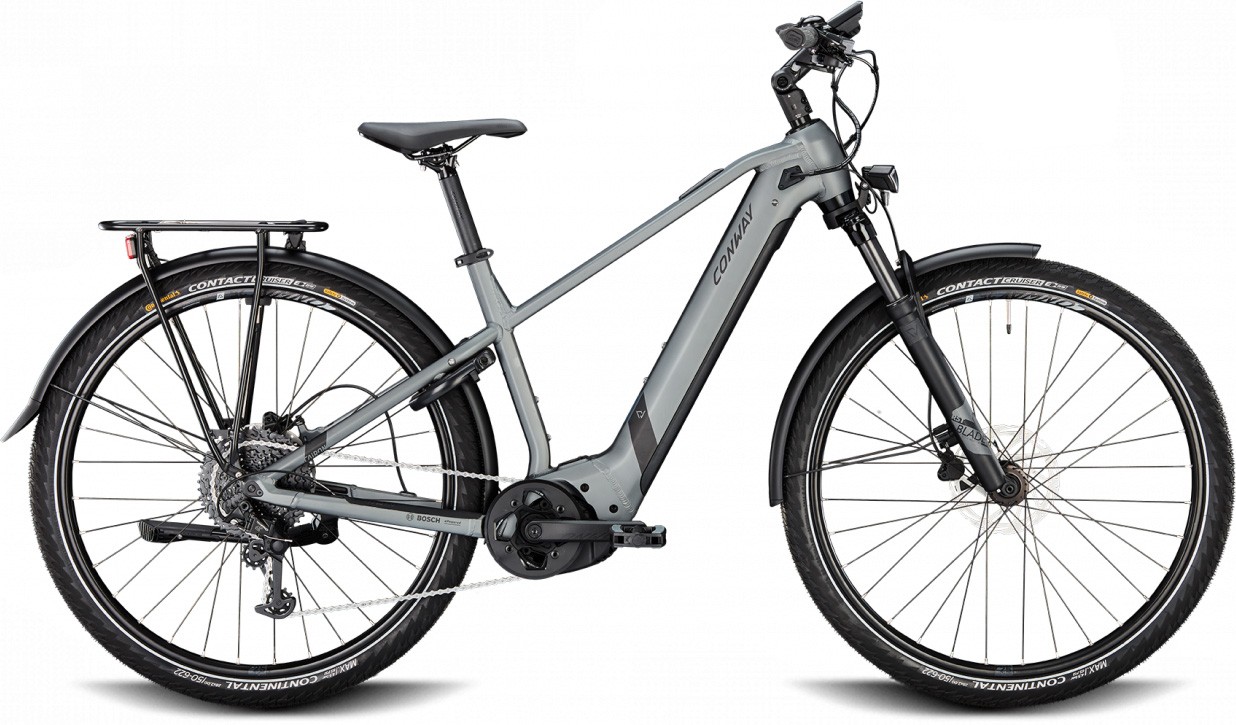 Conway Cairon T 3.0 750Wh shadowgrey metallic matt / black metallic matt 2023 - E-Bike da Trekking per Uomini