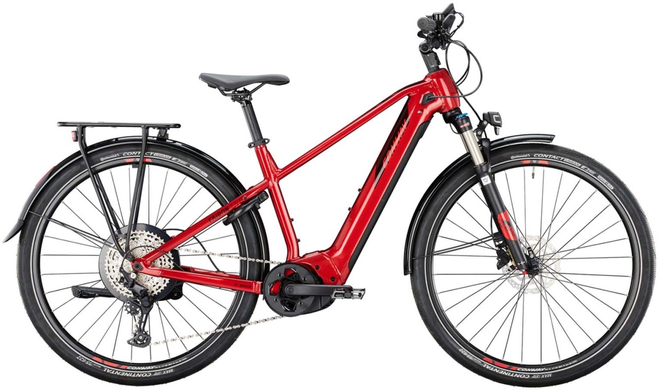 Conway Cairon T 5.0 750 red metallic / black metallic 2022 - E-Bike da Trekking per Uomini