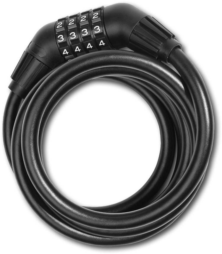 RFR Serratura a combinazione a spirale 12 x 1800 mm nero n bianco