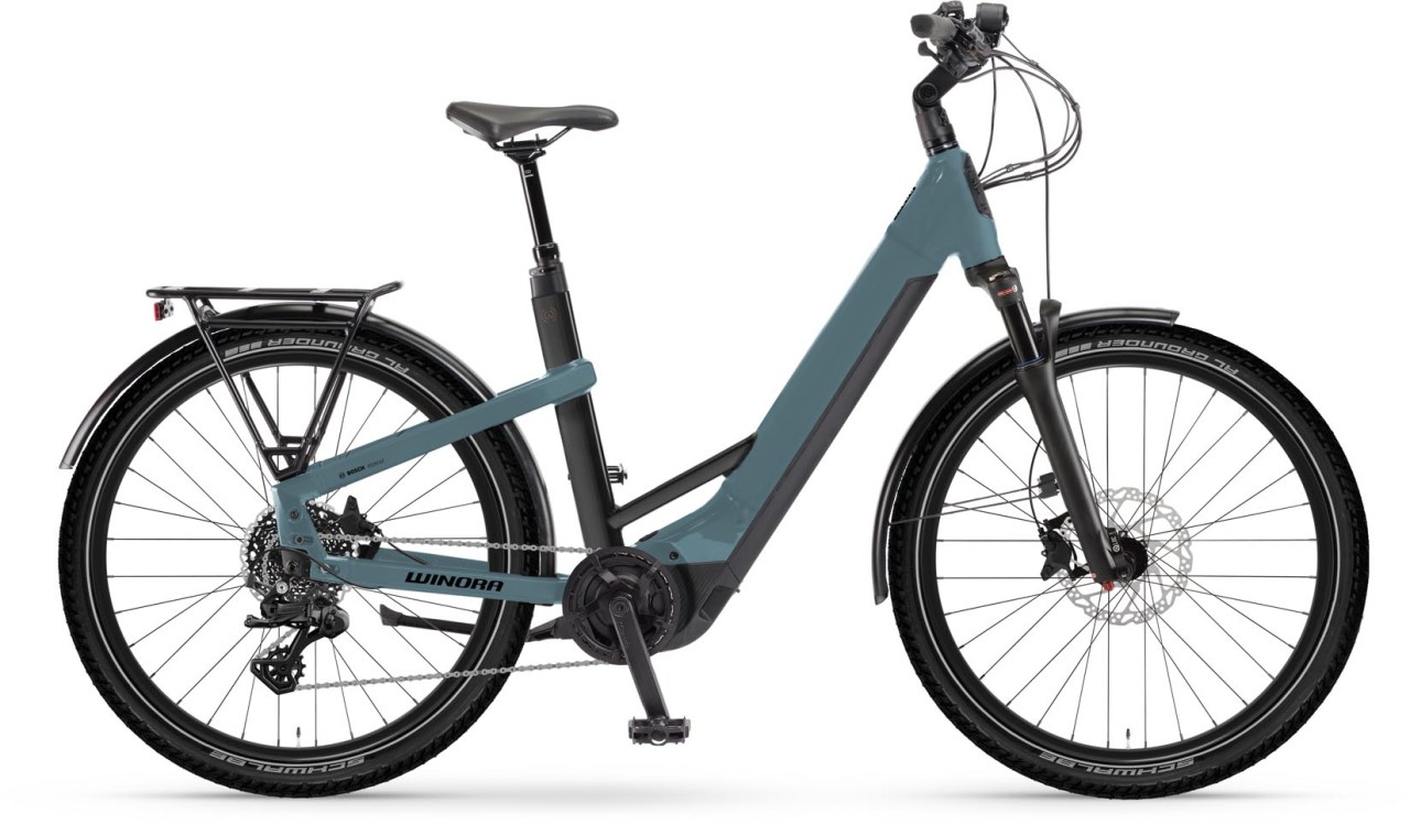 Winora Yakun X10 sharkblue matt 2024 - E-Bike da Trekking per principianti