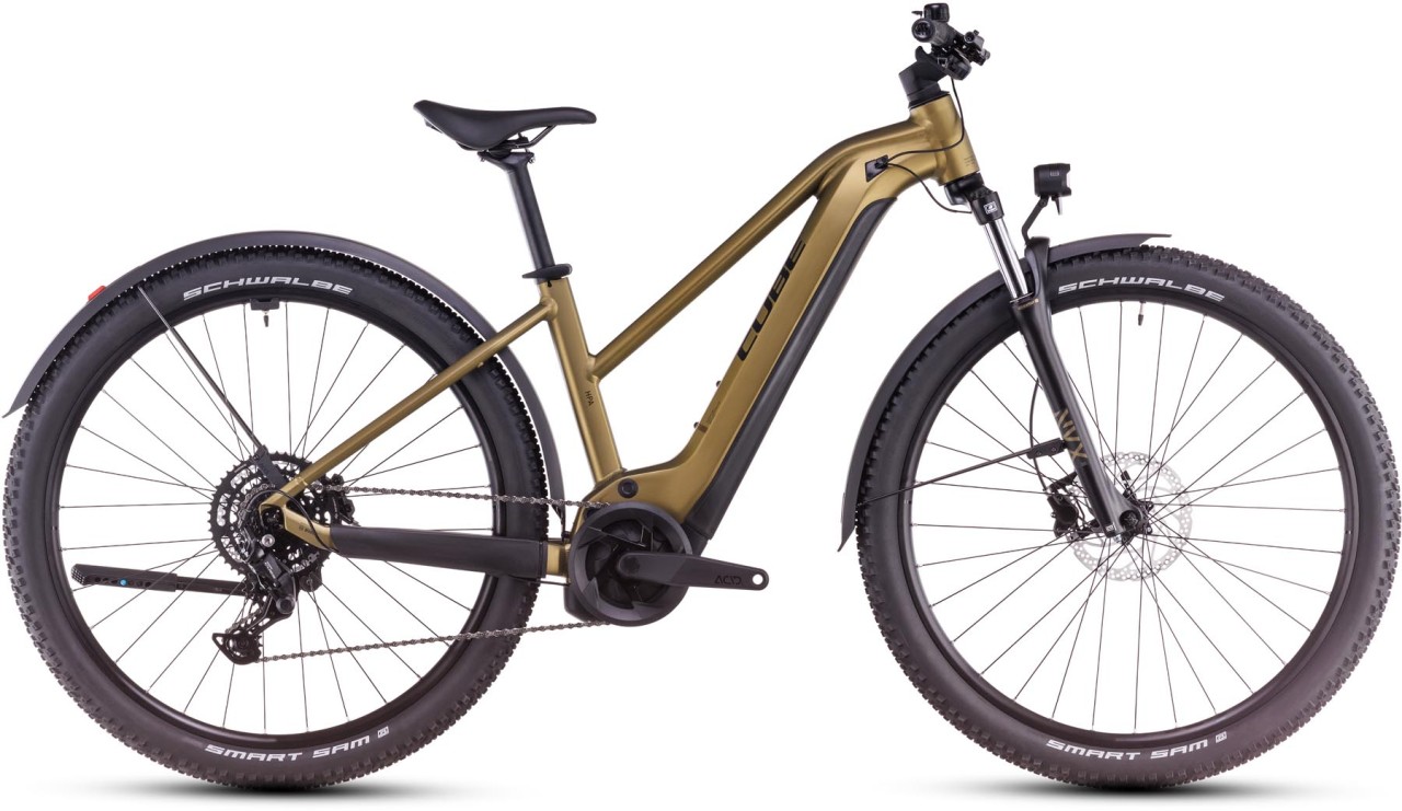 Cube Reaction Hybrid Performance 625 Allroad goldenlime n black 2025 - E-Bike Hardtail Mountainbike per Donne