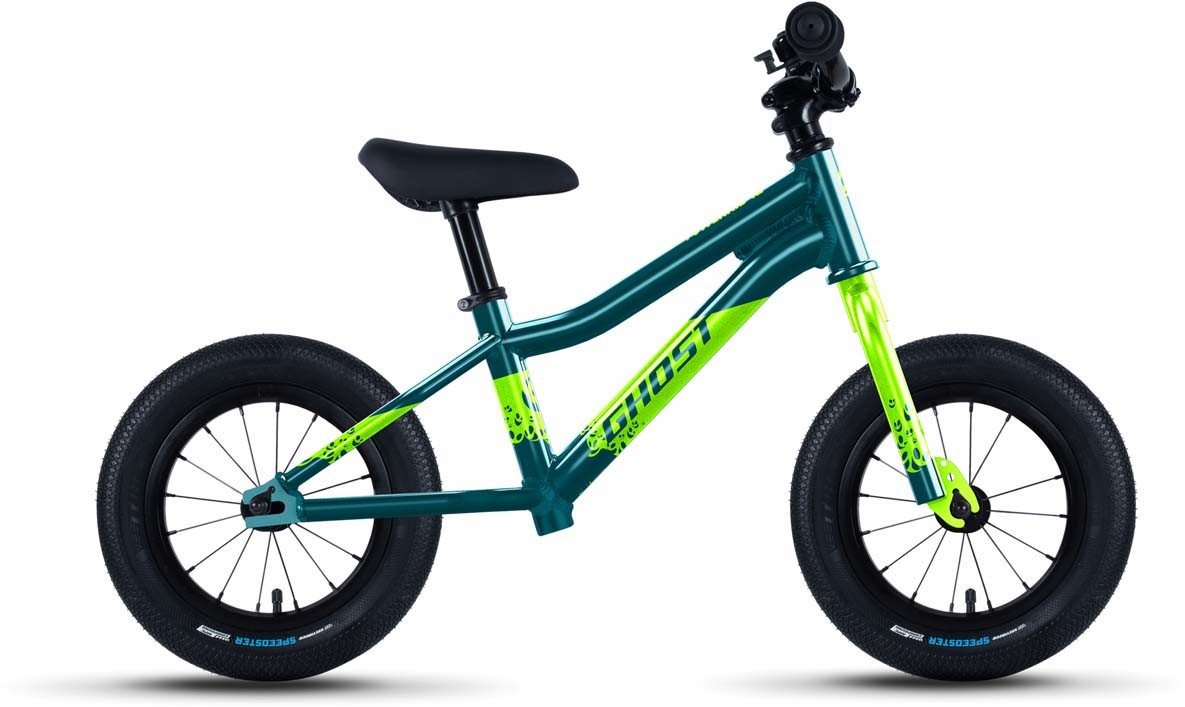 Ghost Powerkiddy 12 Dirty blue / metallic lime glossy 2022 - Bici senza pedali per Bamini