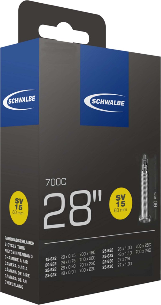 Schwalbe Tubo SV 15 lungo, 28x3/4-1 1/8" 18/28-622/630 SV60mm