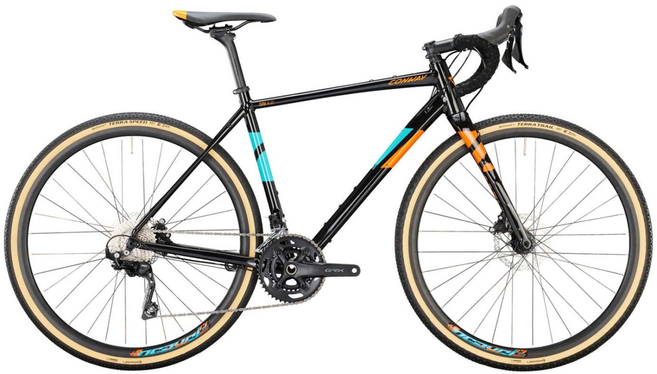 Conway GRV 6.0 black metallic / fresh orange 2022 - Bici Cyclocross