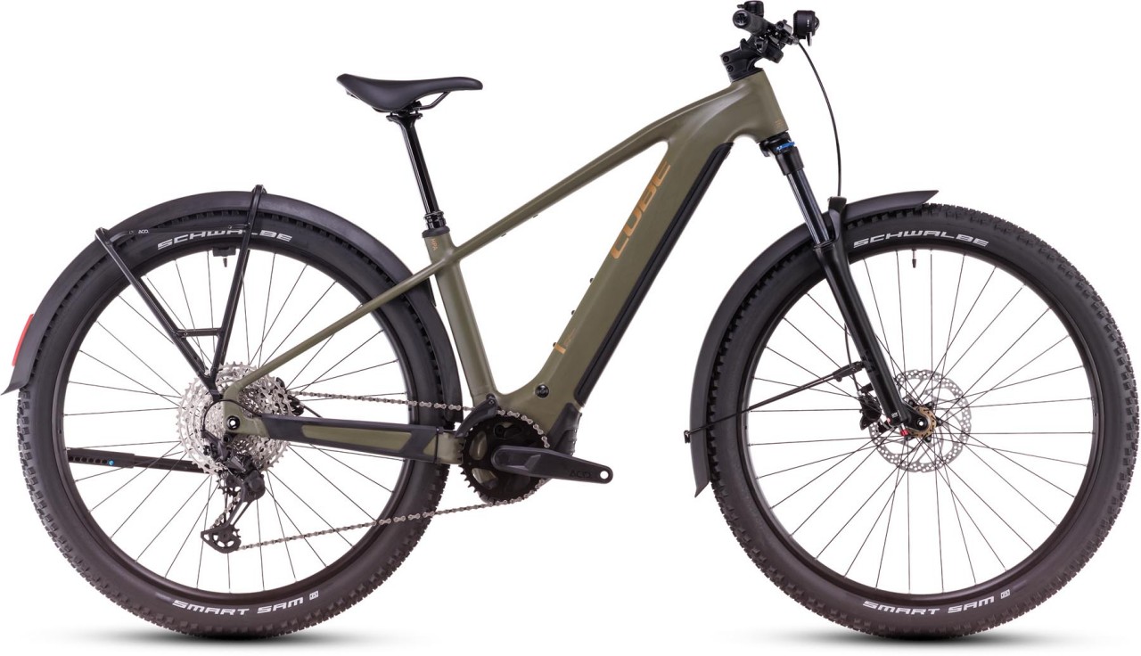 Cube Reaction Hybrid Pro Allroad 600 dustyolive n gold 2025 - E-Bike Hardtail Mountainbike