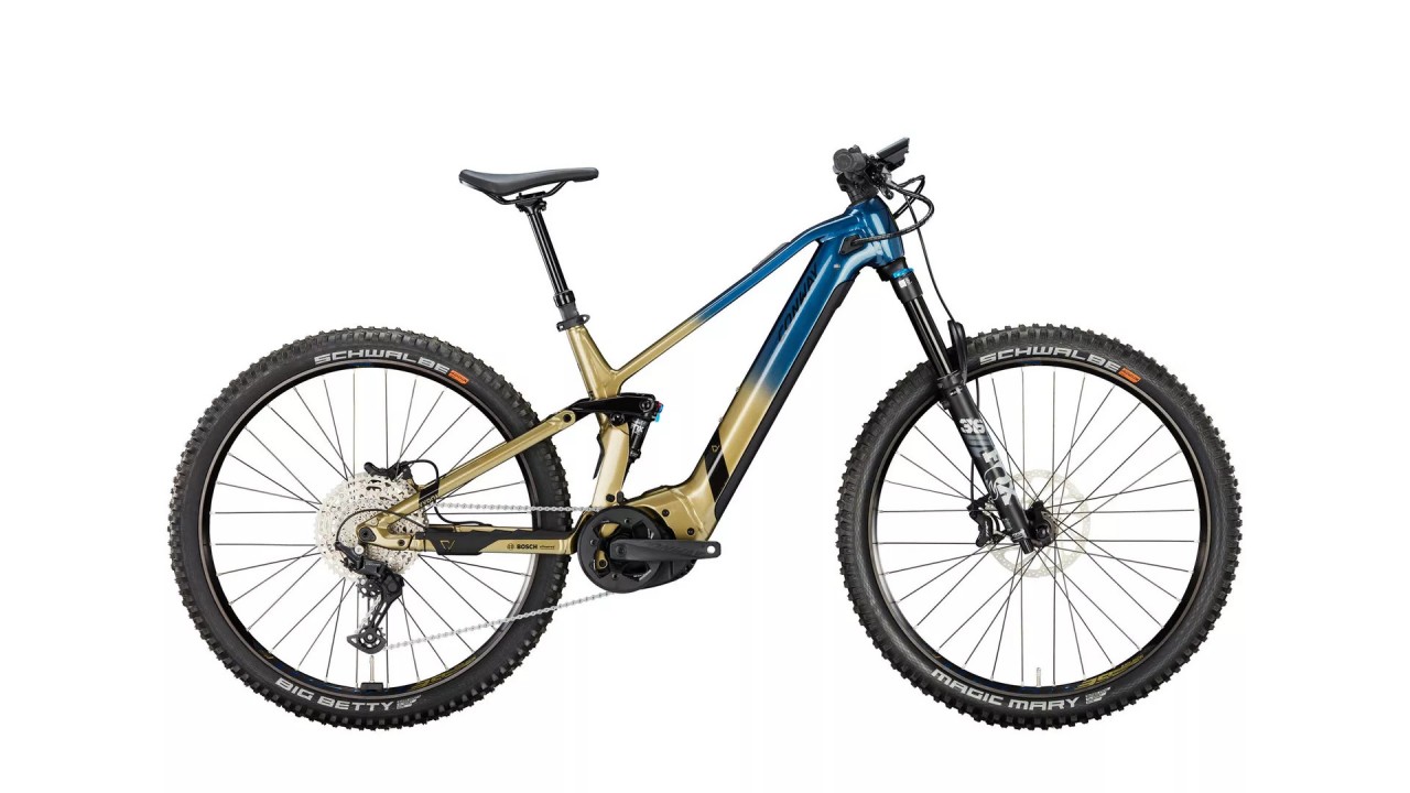 Conway Xyron S 4.9 750Wh blue metallic fade / bronze metallic 2023 - E-Bike Fully Mountainbike