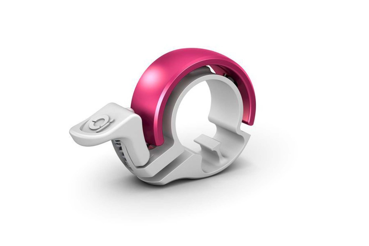 Knog Bell Oi piccolo bianco/rosa | diametro manubrio: 22,2 mm