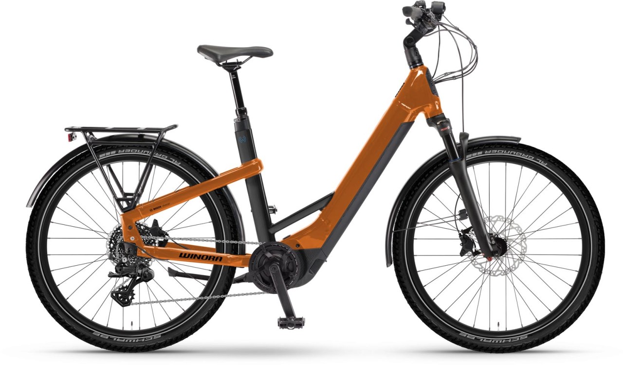 Winora Yakun X10 ginger gloss 2024 - E-Bike da Trekking per principianti