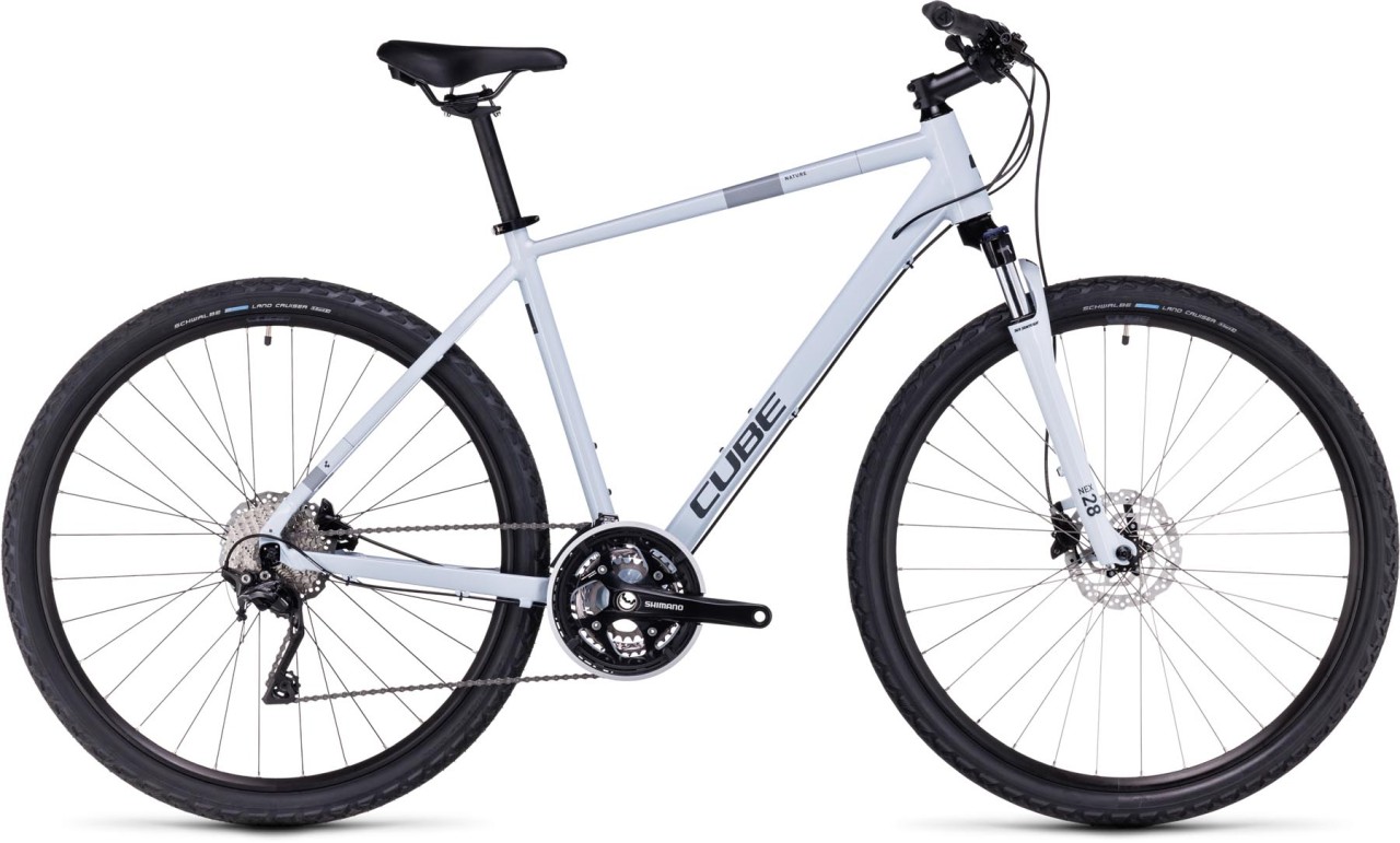 Cube Nature Pro frostwhite n grey 2024 - Bici da Cross per Uomini