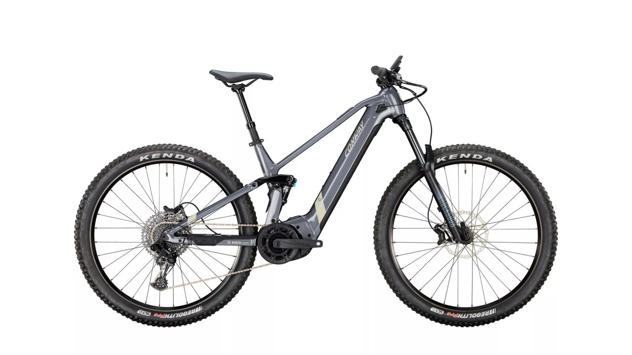 Conway Xyron S 2.9 Full Suspension - shadowgrey metallic / desert matt 2024 - E-Bike Completamente Mountainbike