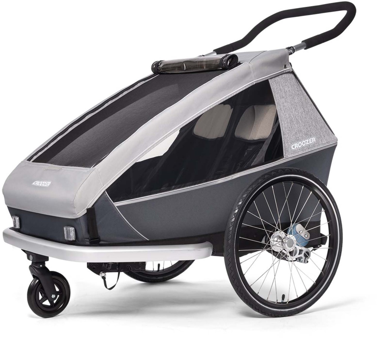 Croozer Kid Keeke 2 Grigio pietra - Due posti