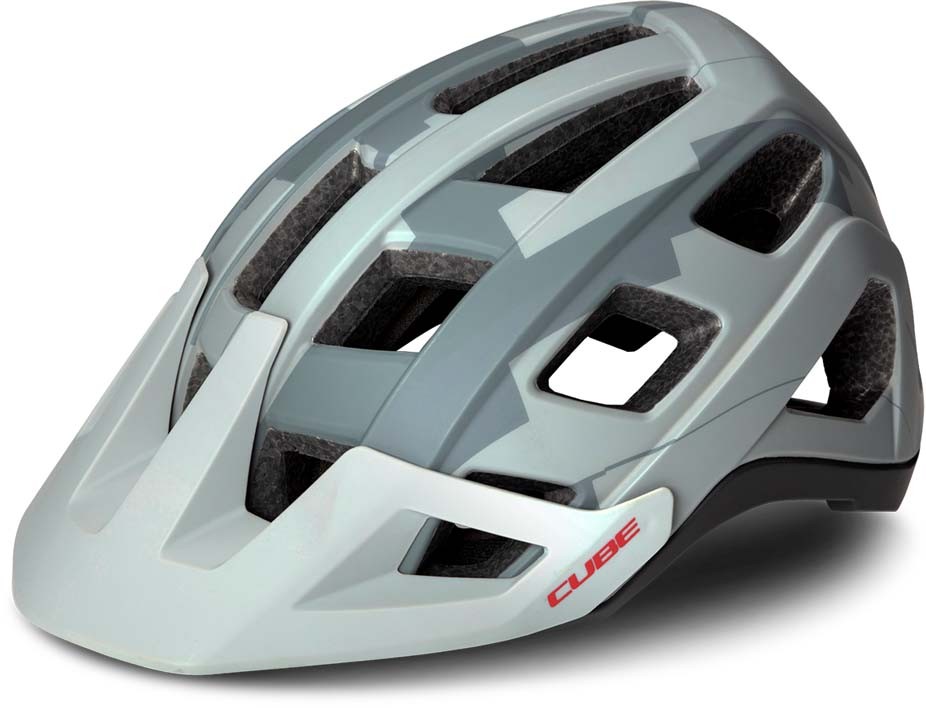 Cube Casco BADGER grigio camo