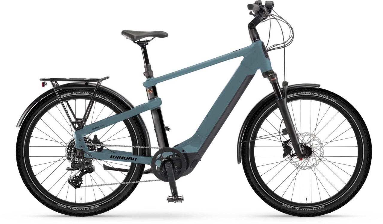 Winora Yakun X10 sharkblue matt 2024 - E-Bike da Trekking per Uomini