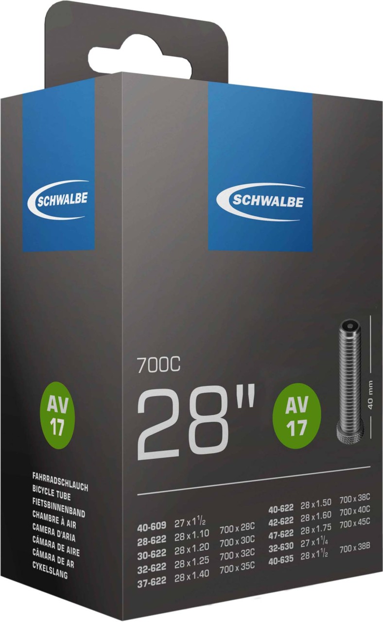 Schwalbe Tubo da bicicletta valvola AV n. 17 (28"/700C)