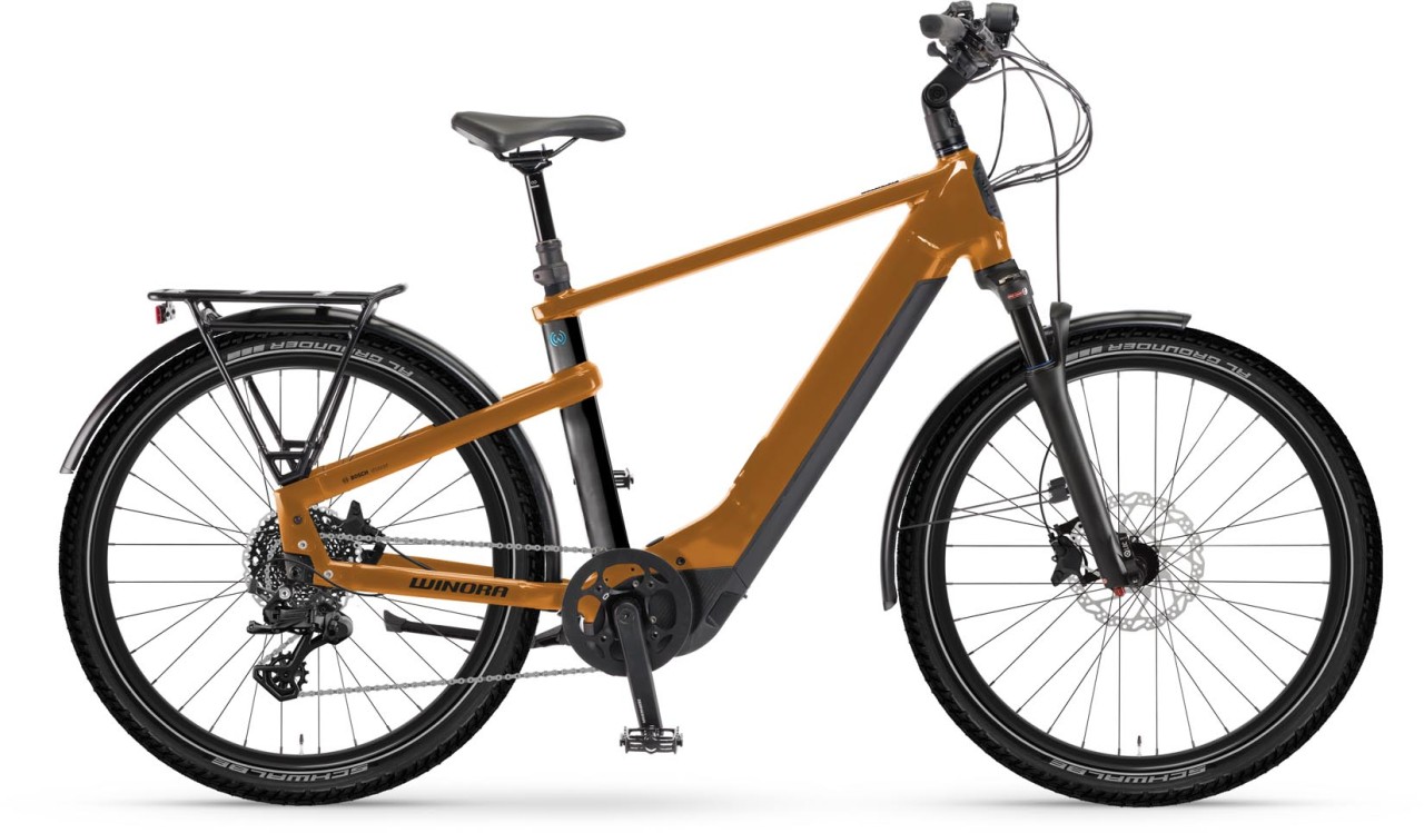 Winora Yakun X10 ginger gloss 2024 - E-Bike da Trekking per Uomini