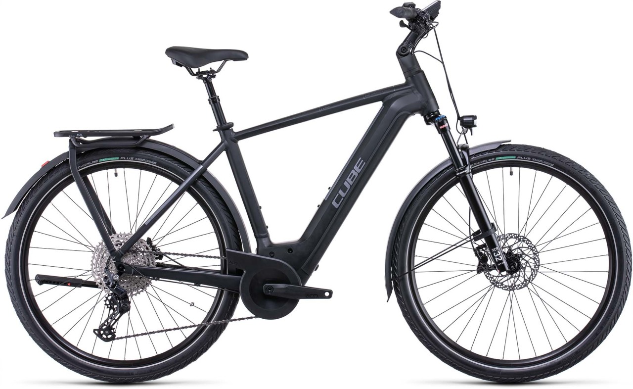 Cube Kathmandu Hybrid EXC 750 black n silver 2022 - E-Bike da Trekking per Uomini