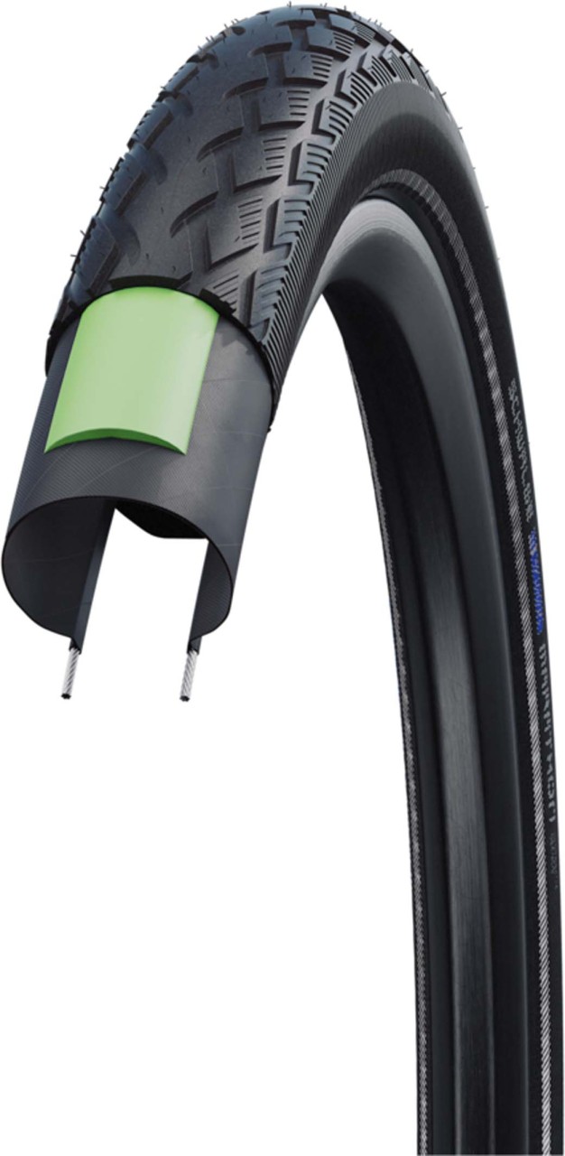 Schwalbe Pneumatici 26x1.75 S Marathon GreenGuard 47-559, Black-Reflex