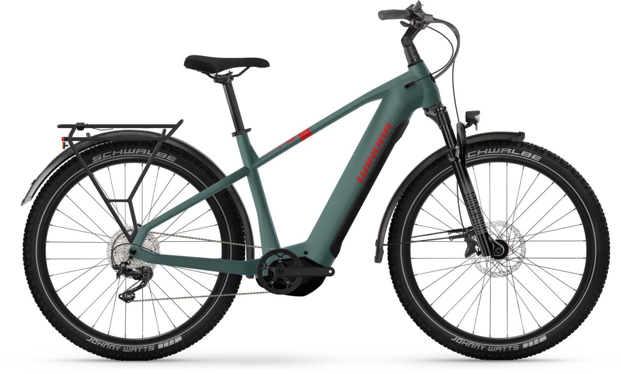 Winora Yucatan X12 metallic stone blue matte 2023 - E-Bike da Trekking per Uomini