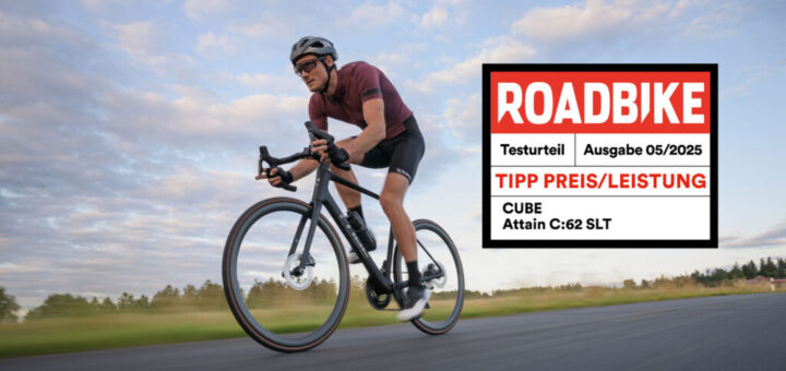 Cube Attain c:62 SLT Vincitrice test Roadbike 2025